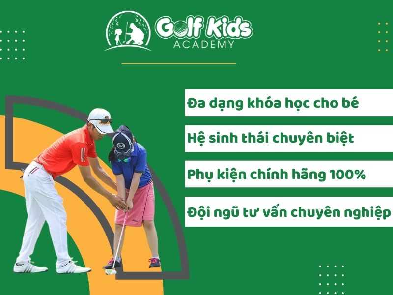 Hệ sinh thái GolfKid Việt Nam cung cấp toàn diện sản phẩm, dịch vụ về gofl cho bé và gia đình