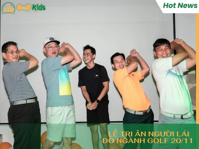 Năng lượng hào hứng của đội ngũ HLV Học viện Golfkids Academy