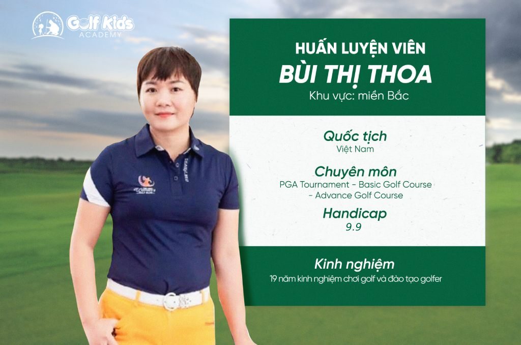 Thông tin huấn luyện viên golf trẻ em Bùi Thị Thoa