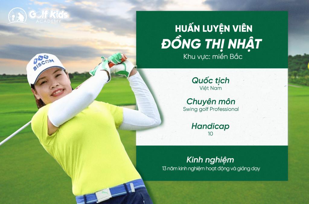 Huấn luyện viên golf trẻ em Đồng Thị Nhật