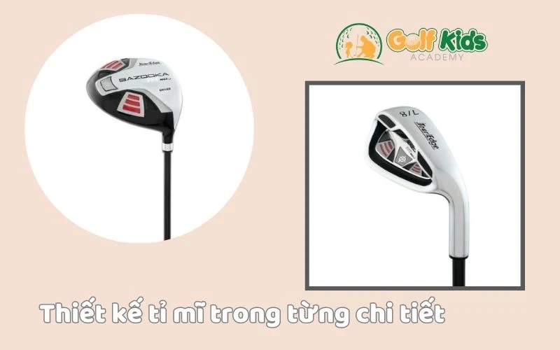 Sản xuất gậy golf trẻ em Tour Edge HT Max với khối lượng nhỏ mang lại sự tối ưu hóa trong việc di chuyển trên sân